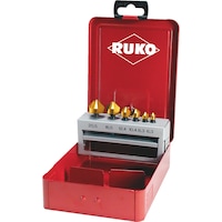 Con. c/snk set HSS TiN bit shaft long 7 pcs. Ruko