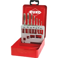 Coffret tarauds HSCo brut trou débouchant 7 pcs Ruko