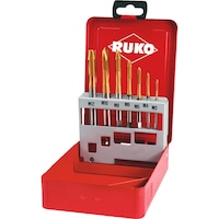 Coffret tarauds HSS TiN trou débouchant 7 pcs Ruko