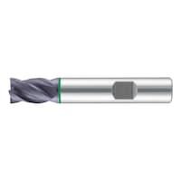 Solid carbide end mill Speedcut-Universal, DIN 6527K, short, four-lipped drill, uneven angle of twist gradient