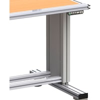 Electrical height adjustment for workstation manufactured from the Würth aluminium profile system WAPS®