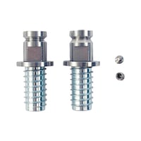 Mounting kit for stainless steel pull handle, type A/wood