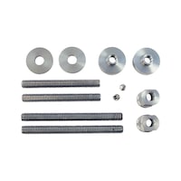 Mounting kit for stainless steel pull handle, type A/wood/aluminium/plastic