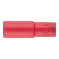 VDE 1/2 inch socket wrench Metric, hexagon, long