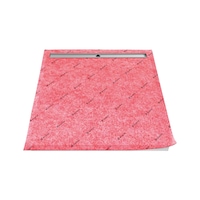 Shower board channel drainage, 1-side incline