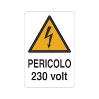Warning sign, electrical installations and cabinets