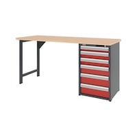 System workbench 2000 mm 1 foot/drawer cabinet