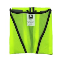 Hi-vis vest with zipper and ID pocket