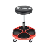 Swivel stool height-adjustable, removable tray