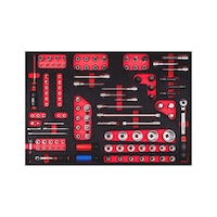 1/4 + 1/2 inch socket wrench assortment 108 pcs