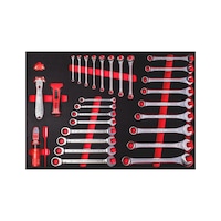 Combination wrench assortment, 39 pieces