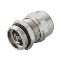 Brass, metric, EMC cable gland in accordance with EN 60423 with contact spring