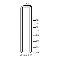 Zinc-plated staples H series