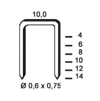 Agrafe, acier zingué, série VF