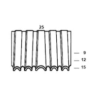 Agrafe croco, acier galvanisé, série WN25