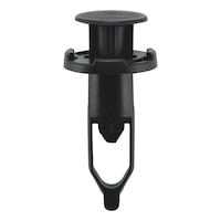 Push-in rivet with cap, tapered