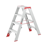 Aluminium standing ladder with steps Riveted