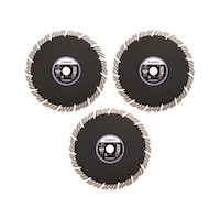 Diamond cutting disc test set, dia. 230 mm Construction site, Longlife & Speed RS Quiet, 3 pcs