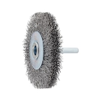Wheel brush Steel, crimped, with shank