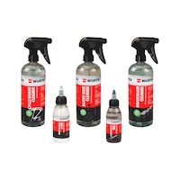 Bicycle cleaning and care product assortment