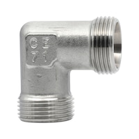 Kulmajatkoliitin runko 90° KL, AISI316, putki