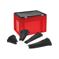 Cable ties plastic latch assortment S 1,701 pcs