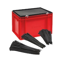 Cable ties plastic latch assortment L 1,201 pcs