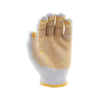 Protective glove,Knitted glove with dots on both sides PROTECTIVE GLOVE, KNITTED DOUBLE SIDED DOTS