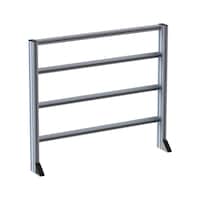 Structure for workstation with CLIP-O-FLEX rails