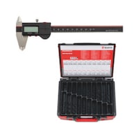 Twist dr. bit HSS DIN 338 and callipers set 2 pcs