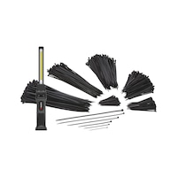 Set of ERGOPOWER Blade plastic cable tie and hand-held lamp