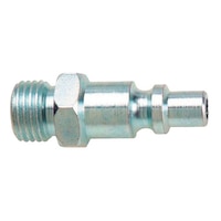 Quick-action coupling high-pressure male thread