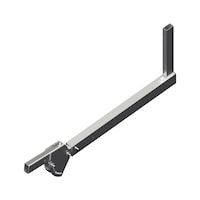 Post lower section for clamping on the wooden rafters