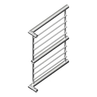 Tapered corner end for 3-bar edge protection mesh