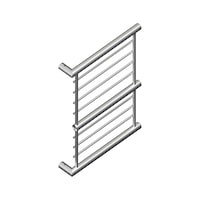 Corner end for 3-bar edge protection mesh