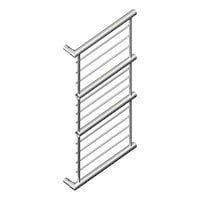 Tapered corner end for edge protection mesh barriers