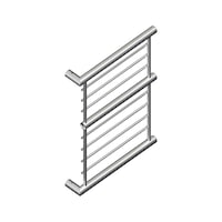 Corner end for 3-bar edge protection mesh