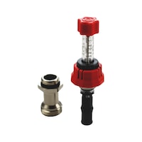 PRINETO Regolux Memory VA flow rate indicator with Eurocone connection nipple 0-5 l/min