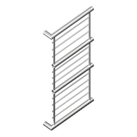 Corner end for 4-bar edge protection mesh