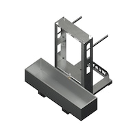 Transport pallet for pitched roof edge protection systems, verge, ridge and beam