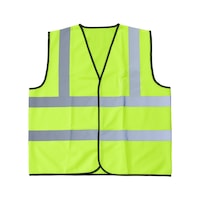 High-visibility vest with ID pocket fabric