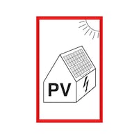 Hinweisschild Photovoltaik
