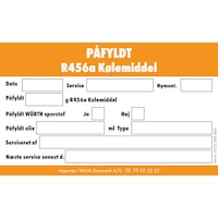 Service mærkat A/C service R456a