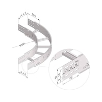 Cable ladder elbow CLF110-B90 Trayco
