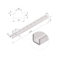 Draagprofiel SP41-21-25-6 Trayco