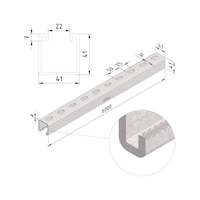 Draagprofiel SP41-41-25-6 Trayco