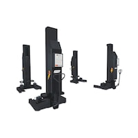 Elektrohydraulische Radgreifanlage mit zwei Hubeinheiten