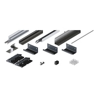 Rail set for 2 doors HAWA-Folding-Concepta III
