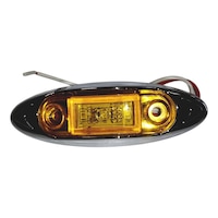LED side marker light chrome plated bezel