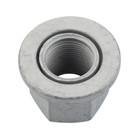 Con dado esagonale alto con bordino DIN 74361-3, acciaio 10 con rivestimento in zinco lamellare argento, tipo N